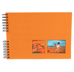 Album photo à spirales 50 pages noires Milano - Orange - Exacompta