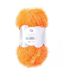 Fil éponge vaisselle à tricoter Creative Bubble - Rico Design 48 Abricot orange