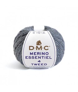 Pelote de laine Merino Essentiel 4 Tweed - DMC 904 Bleu