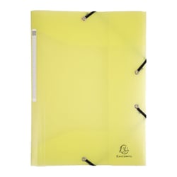 Chemise à élastique 3 rabats - A4 - Jaune - Polypro - Chromaline - Exacompta