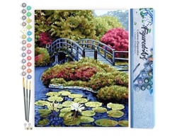 Peinture par Numéro Figured'Art - Le Pont de Nihonbashi au Japon - Kit de Loisir Créatif DIY Numéro d'Art Complet - 40x50cm sans châssis en bois