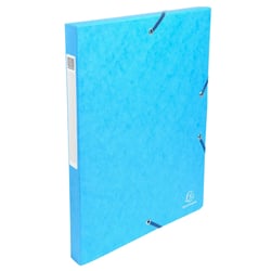 Boite de classement Exabox Dos 25mm Carte lustrée - A4 - Turquoise - x 8 - Exacompta