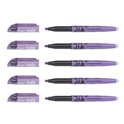 Lot de 5 surligneurs effaçables PILOT FRIXION Light pointe biseau 3,8 mm - Violet
