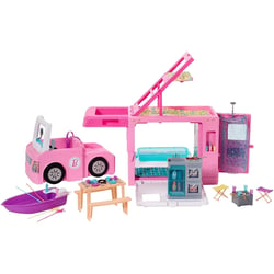 Barbie Mobilier Camping-Car de Rêve 3-en-1 pour poupées