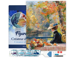 Diamond Painting Broderie Diamant Figured’Art 40x50cm toile tendue sur châssis en bois - diamants carrés - Femme en Automne inspirée de Renoir