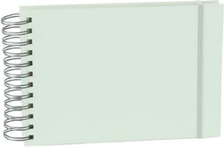 Semikolon 361768 Album à spirale Mini Mucho - 25 x 16 cm - Album photo, 90 pages blanc crème, livre photo, vert mousse pastel