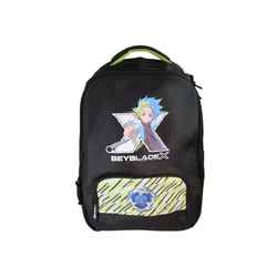 Sac à dos scolaire 38 cm - Beyblade X - Noir et vert - 2 compartiments