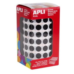 Apli Agipa - Gommettes rouleau Rond Ø 10,5 mm noir x 5 192