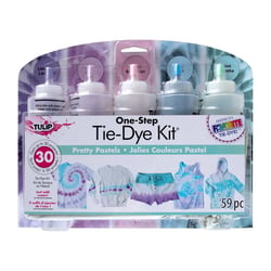 Kit de teinture - Teinture textile Tulip - Lavande, lila, rose clair, bleu ciel et menthe.