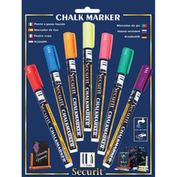 Blister 7 Marqueurs Craie Liquide 1-2 Mm - Securit