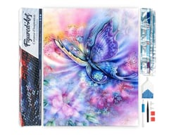 Diamond Painting Broderie Diamant Figured’Art 40x50cm toile entière roulée avec diamants carrés - Papillon en Couleurs