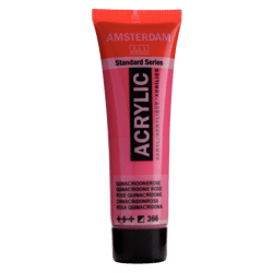 Peinture acrylique en tube - Rose quinacridone - 366 - Amsterdam - 20ml
