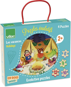 4 puzzles evolutifs les vacances - Vilac