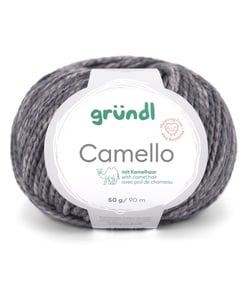 Pelote de Laine Mérinos et Chameau CAMELLO de Gründl – Fil Naturel Doux et Thermorégulateur 07 Noir