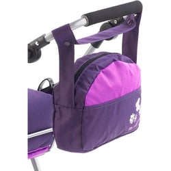 Sac à langer pour poussettes de poupées. Couleur prune