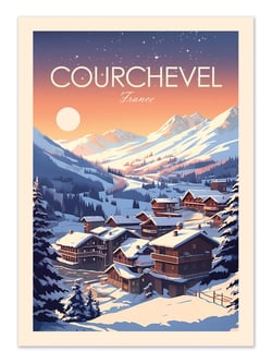 Affiche 50 x 70 cm -  Courchevel - Studio Inception