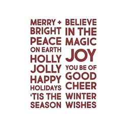 Matrices de découpe - Vœux de Noël anglais - 9 dies Thinlits - Tim Holtz - Sizzix