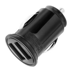 Avizar Chargeur Voiture Allume Cigare Smartphone et Tablette 2 Ports USB 3A Noir