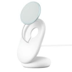 Google Chargeur Sans Fil Qi2 15W magnétique avec Support avec Câble USB-C 1m Blanc