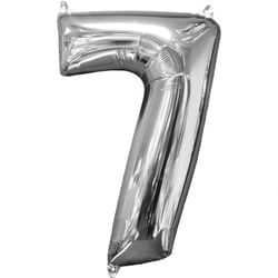 Ballon Géant Chiffre 7 Argent (66 cm)