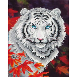 Tigre blanc en automne