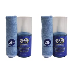 Lot de 2 kits de nettoyage AF pour écrans fragiles - 200 ml - Chiffon microfibre 30 x 30 cm
