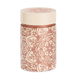 Boîte à thé mandala crème terracotta 150 g