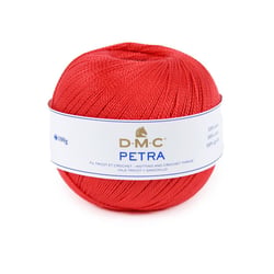 Pelote de laine - 100% coton - Rouge - 5666 - DMC - Petra - Grosseur 8