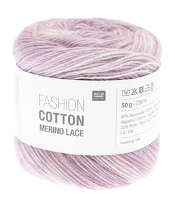 Pelote de Coton et de laine Fashion Cotton Merino Lace - Rico Design 08 Spring