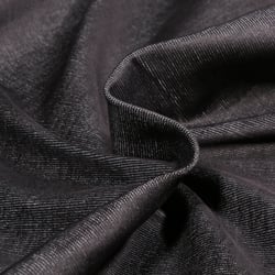 Tissu Chambray extensible uni Noir