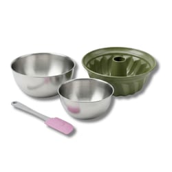 Set pâtisserie avec moule à kouglof 25 cm, 2 bols à mixer et spatule Zenker