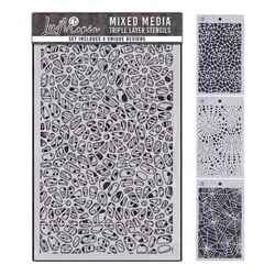 Ensemble de 3 pochoirs LuMania Triple Layer assortis 12,7 x 20,3 cm 04