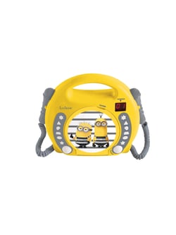 Lecteur CD portable avec 2 microphones Les Minions
