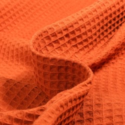 Tissu Nid d'abeille  Brique
