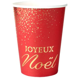 10 Gobelets Joyeux Noël Scintillant