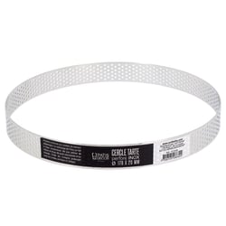 Cercle à tarte perforé inox H 2 cm Ø 17,8 cm