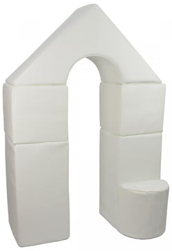 Petit Château – Lot de 11 blocs en mousse pour le jeu blanc - Velinda
