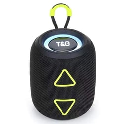 Enceinte Bluetooth Portable TWS LED Lumineuse Stéréo Subwoofer Avec Micro Intégré Noir YONIS