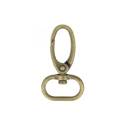 Mousqueton 20mm couleur or antique
