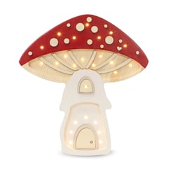 Lampe Veilleuse Maison Champignon rouge - Little Lights
