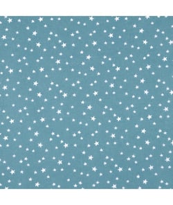 Tissu coton étoilé de 150 cm de largeur Bleu vendu par 50 cm