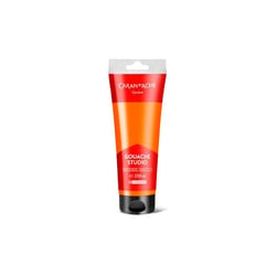 Gouache Studio - Orange fluo - Ultra couvrante - Mate - Tube 250 ml - Caran d'Ache