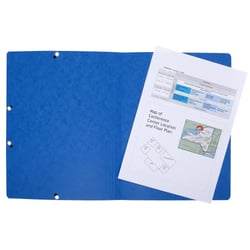 Chemise à élastique sans rabat carte lustrée 400gm2 - A4 - Bleu - x 25 - Exacompta