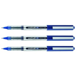 Lot de 3 rollers encre liquide Eye UB150 Pointe Fine 0,5 mm Bleu