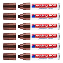 Lot de 6 Marqueurs permanent 4-12 mm - EDDING - Marron - Rechargeable