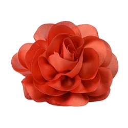 Broche fleur 11cm orange