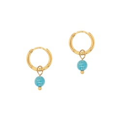 Boucles d'oreilles créoles Serena en pierres Apatite - Sloya