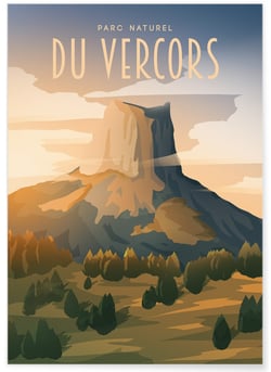 Affiche Parc du Vercors | A3 : 29,7x42cm