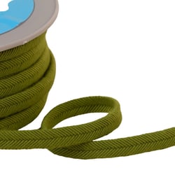 Double cordon fils 10mm vert kaki au mètre