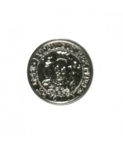 Carte de 5 boutons Militaires argentés 18mm - Distrifil Argent